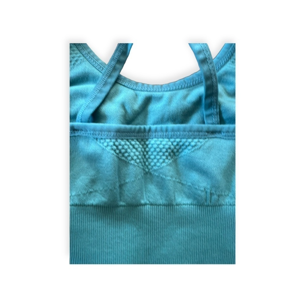 Z by Zella athletica athletic sports bra blue green small stretch - Picture 4 of 7